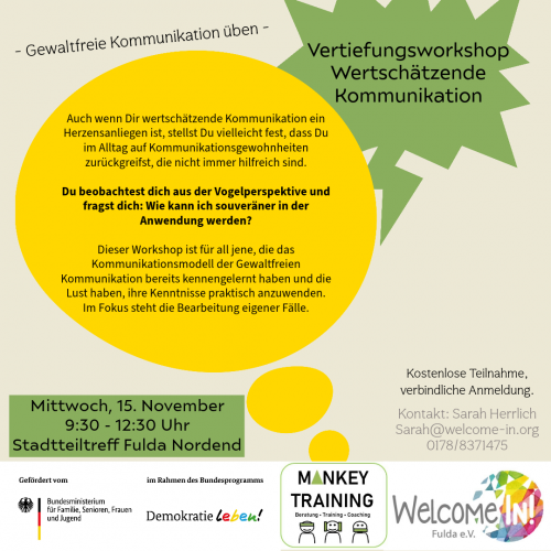 Vertiefungsworkshop Wertschätzende Kommunikation